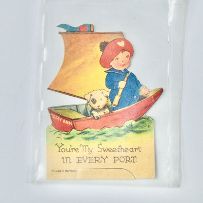 Vintage Valentine's Card You're My Sweetheart in Every Port