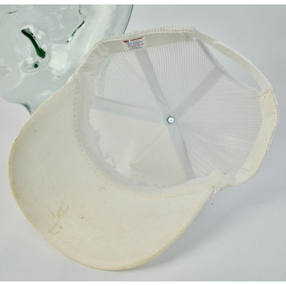 Vintage Rams White Green Barn Farming Hat Trucker Braided