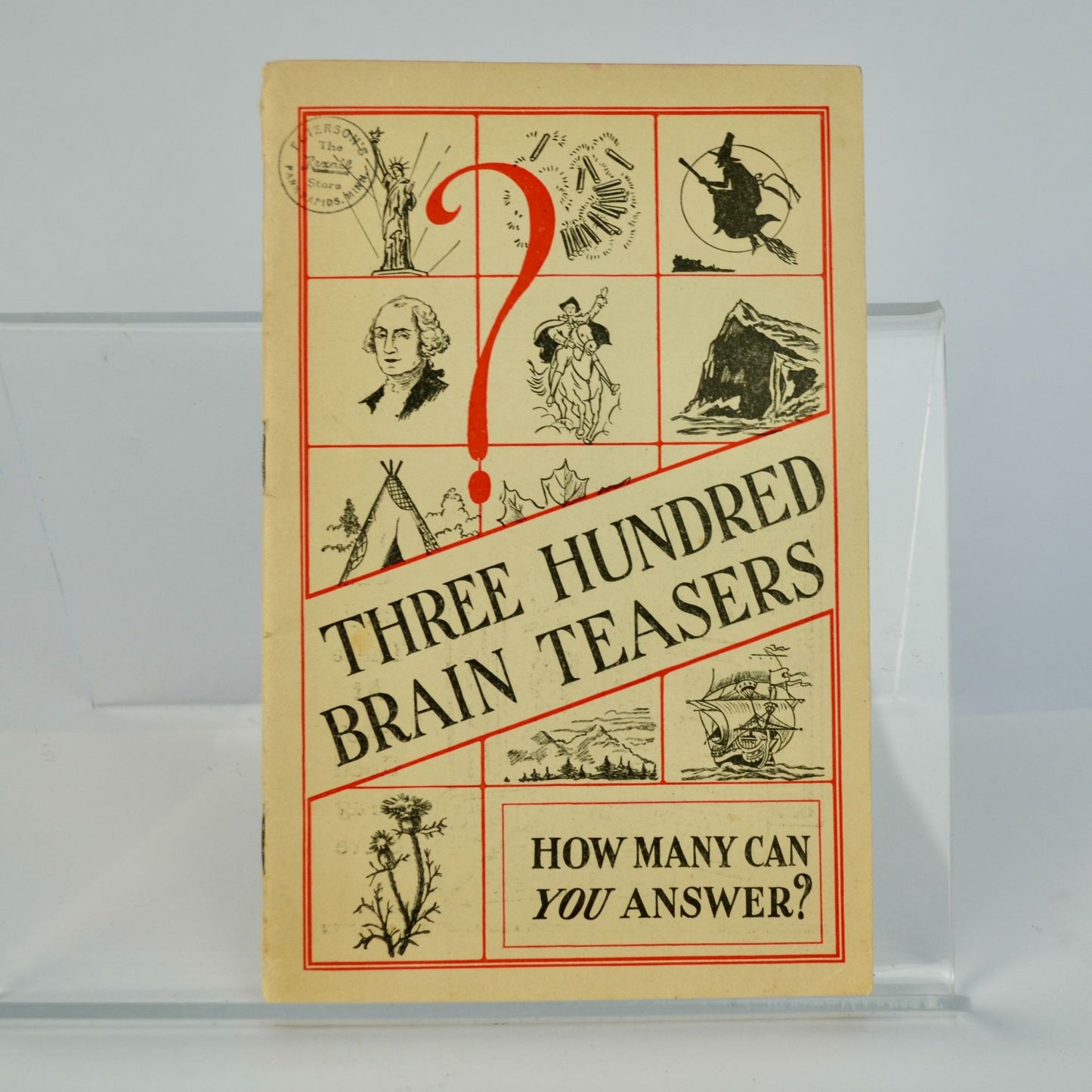 Three Hundred Brain Teasers Booklet Vintage