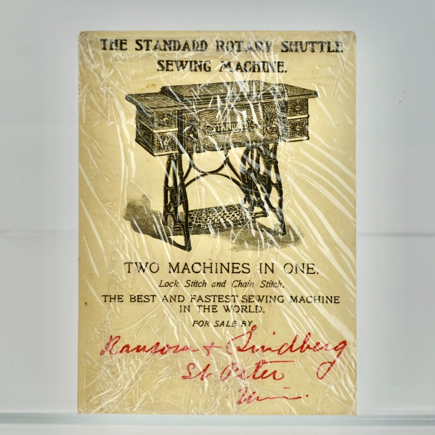 Standard Sewing Machine Antique Victorian Trading Card