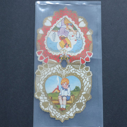 Vintage Embossed Die Cut Valentine Card Heart To My