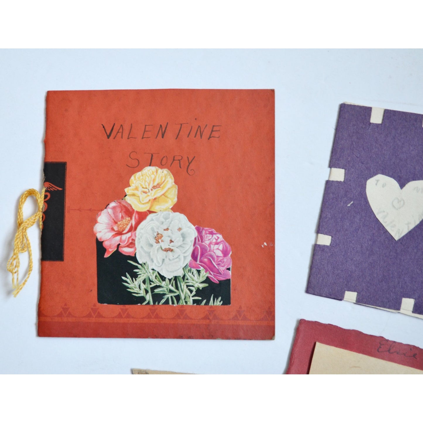 1930s Vintage HANDMADE OOAK Valentine Cards Unique Lot #9