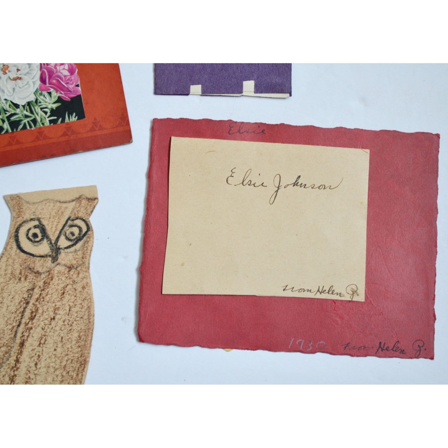 1930s Vintage HANDMADE OOAK Valentine Cards Unique Lot #9