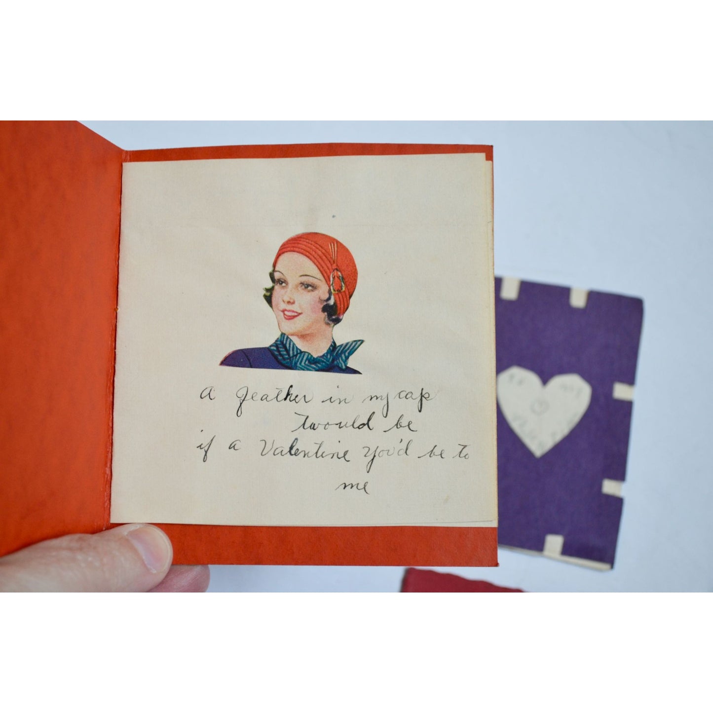 1930s Vintage HANDMADE OOAK Valentine Cards Unique Lot #9
