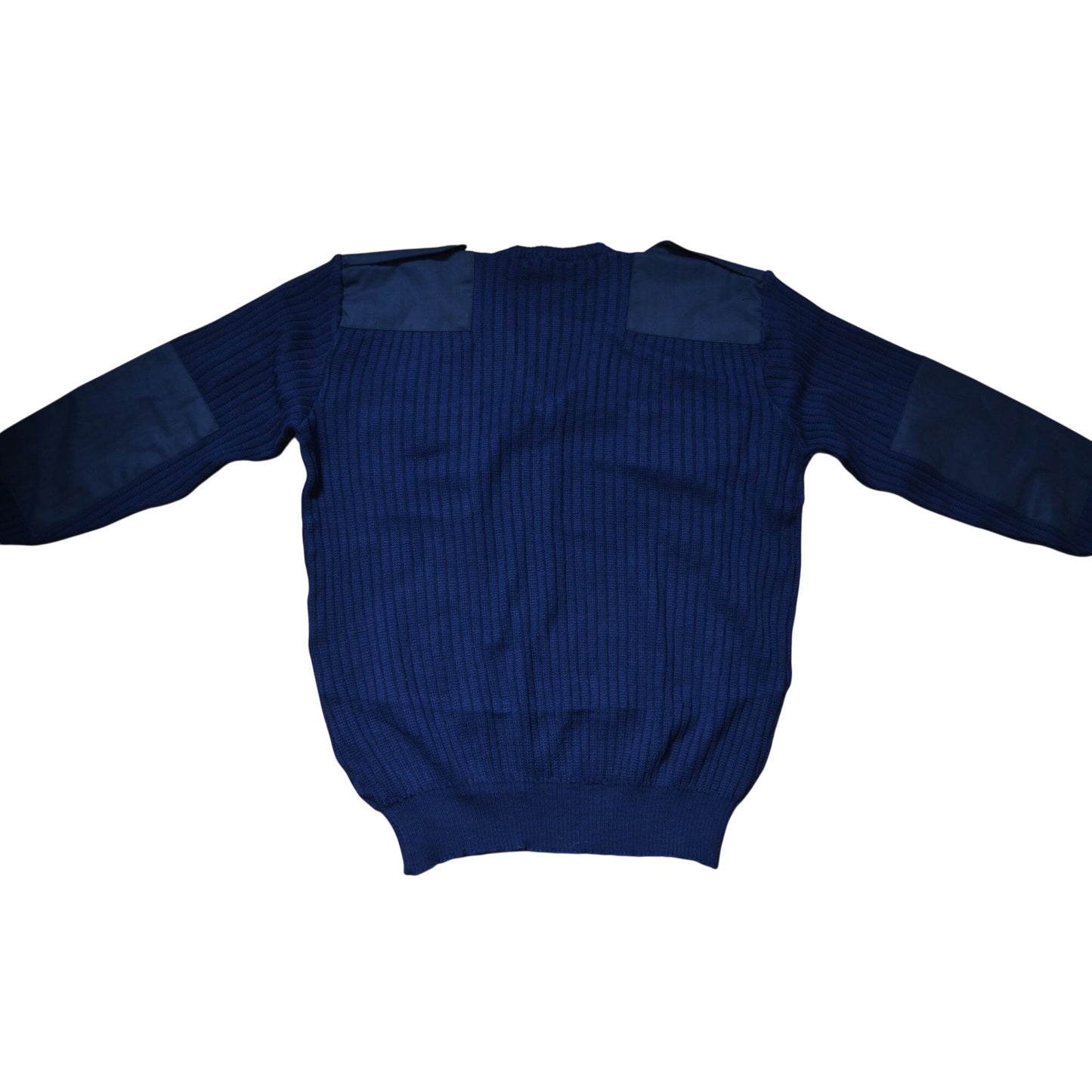 Vintage Italian Polizia Commando Sweater Navy Blue Size Large Wool Blend
