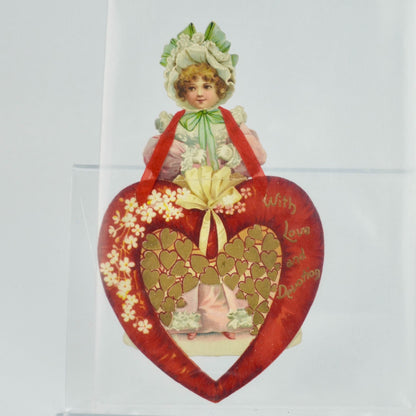 Victorian Antique With Love and Devotion Valentine Card