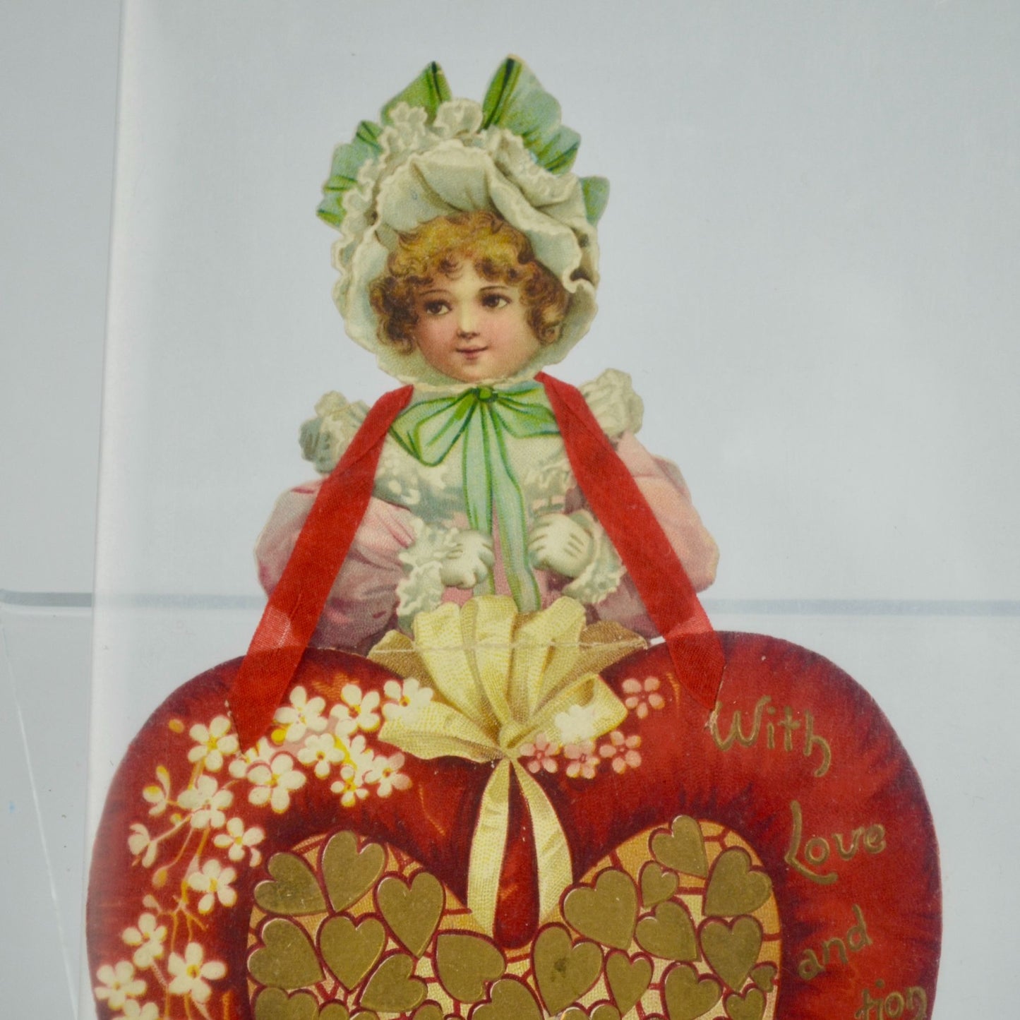 Victorian Antique With Love and Devotion Valentine Card