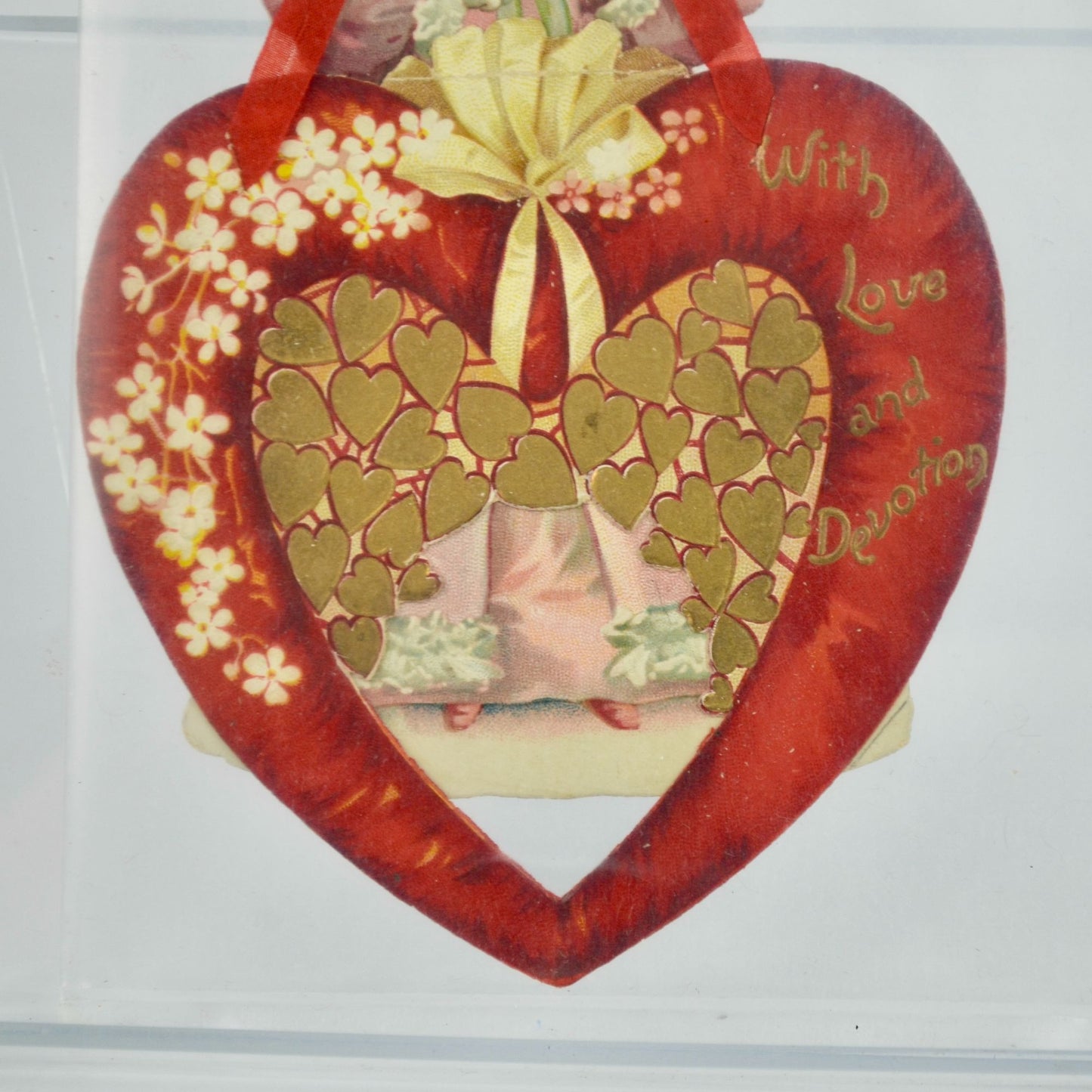 Victorian Antique With Love and Devotion Valentine Card