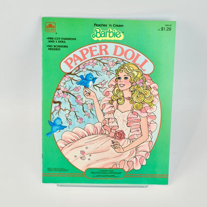 Golden Barbie Peaches 'n Cream Paper Doll UNCUT 1985