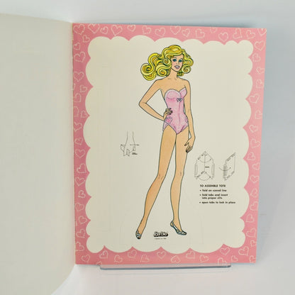 Golden Barbie Peaches 'n Cream Paper Doll UNCUT 1985