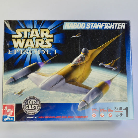 AMT Ertl Star Wars Episode 1 Naboo Starfighter Diecast 1:48 Model Kit NEW SEALED