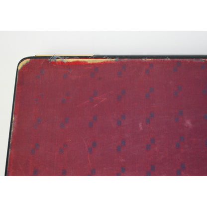 Vintage Leather Writing Case Black Red Detailed Large
