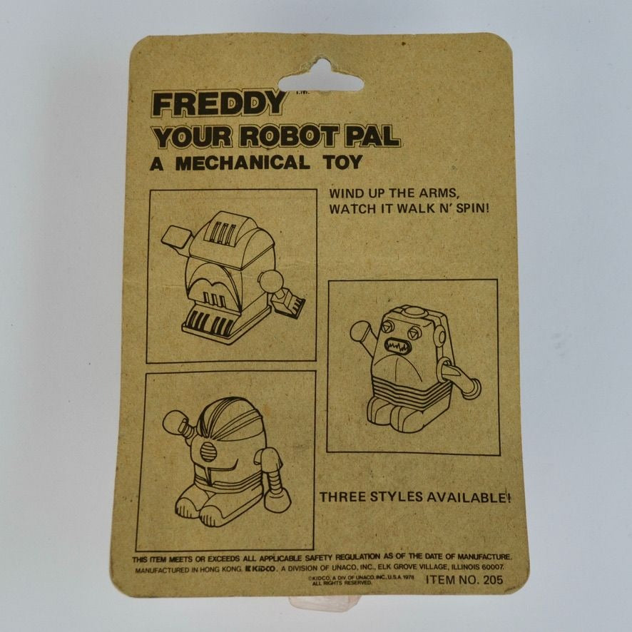 Kidco Freddy Your Robot Pal Mechanical Toy Vintage NOS New Sealed