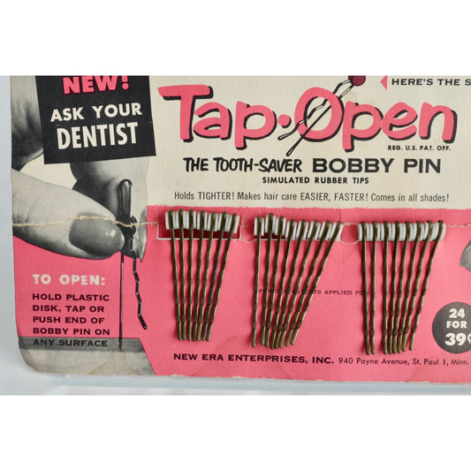 Tap Open Bobby Pins Display Card