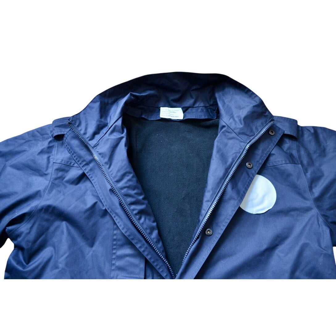 Original Dutch Military Parka High Neck Turn-Down Collar Navy Blue