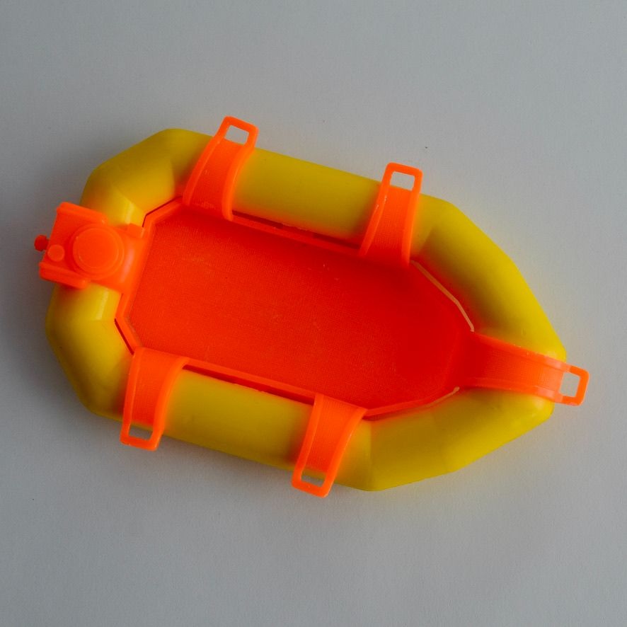 Fisher Price Little People Adventure Scuba Divers Raft Yellow Orange Vintage