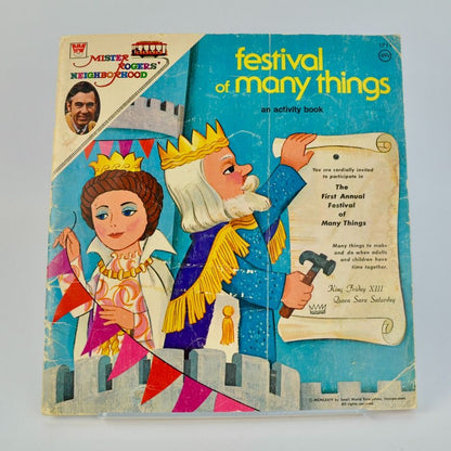 Mister Rogers Neighborhood Festival Of Many Things 1974 Activity Book Vintage