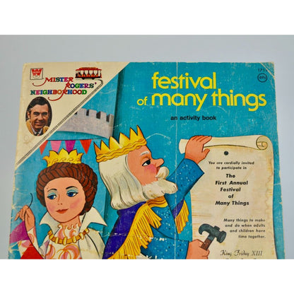 Mister Rogers Neighborhood Festival Of Many Things 1974 Activity Book Vintage
