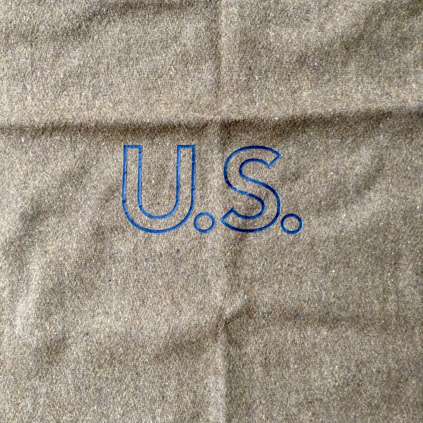 Vintage US Military Wool Blanket Vietnam Era 60 x 80" OD Green Army USGI