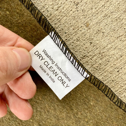 Vintage US Military Wool Blanket Vietnam Era 60 x 80" OD Green Army USGI