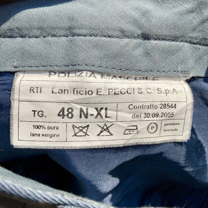Italian Police Pants Polizia Italia Gray Wool Carabinieri Trousers Pantalone
