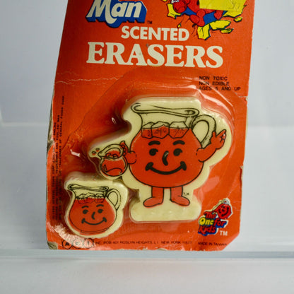 Kool-Aid Man Scented Erasers Vintage NOS New 1983