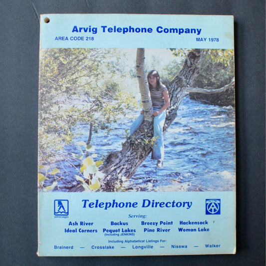 Vintage May 1978 Arvig Telephone Company Directory Northern Central MN Book