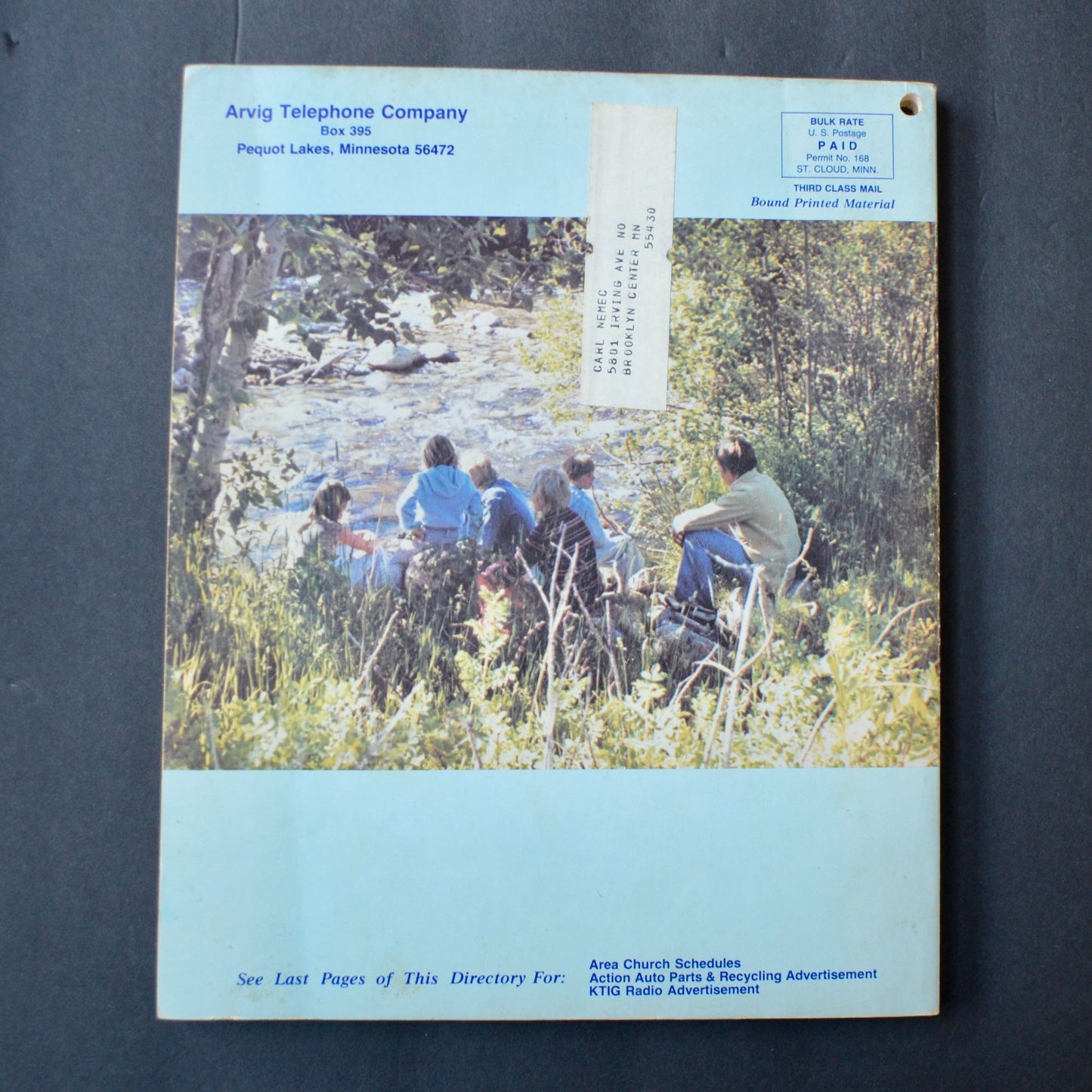 Vintage May 1978 Arvig Telephone Company Directory Northern Central MN Book