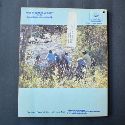 Vintage May 1978 Arvig Telephone Company Directory Northern Central MN Book