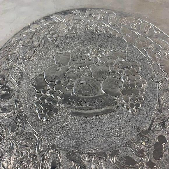 Vintage Cromwell Aluminum Serving Tray 14.5" Diameter Beautiful