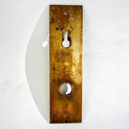 Antique Brass Keyplate Door Plate Doorknob Backplate Vintage Eastlake