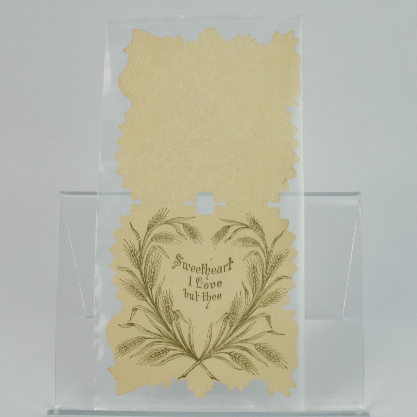 Vintage Valentine's Day Card Floral Heart With Love