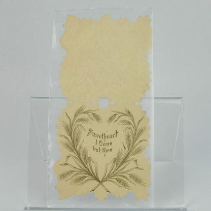 Vintage Valentine's Day Card Floral Heart With Love