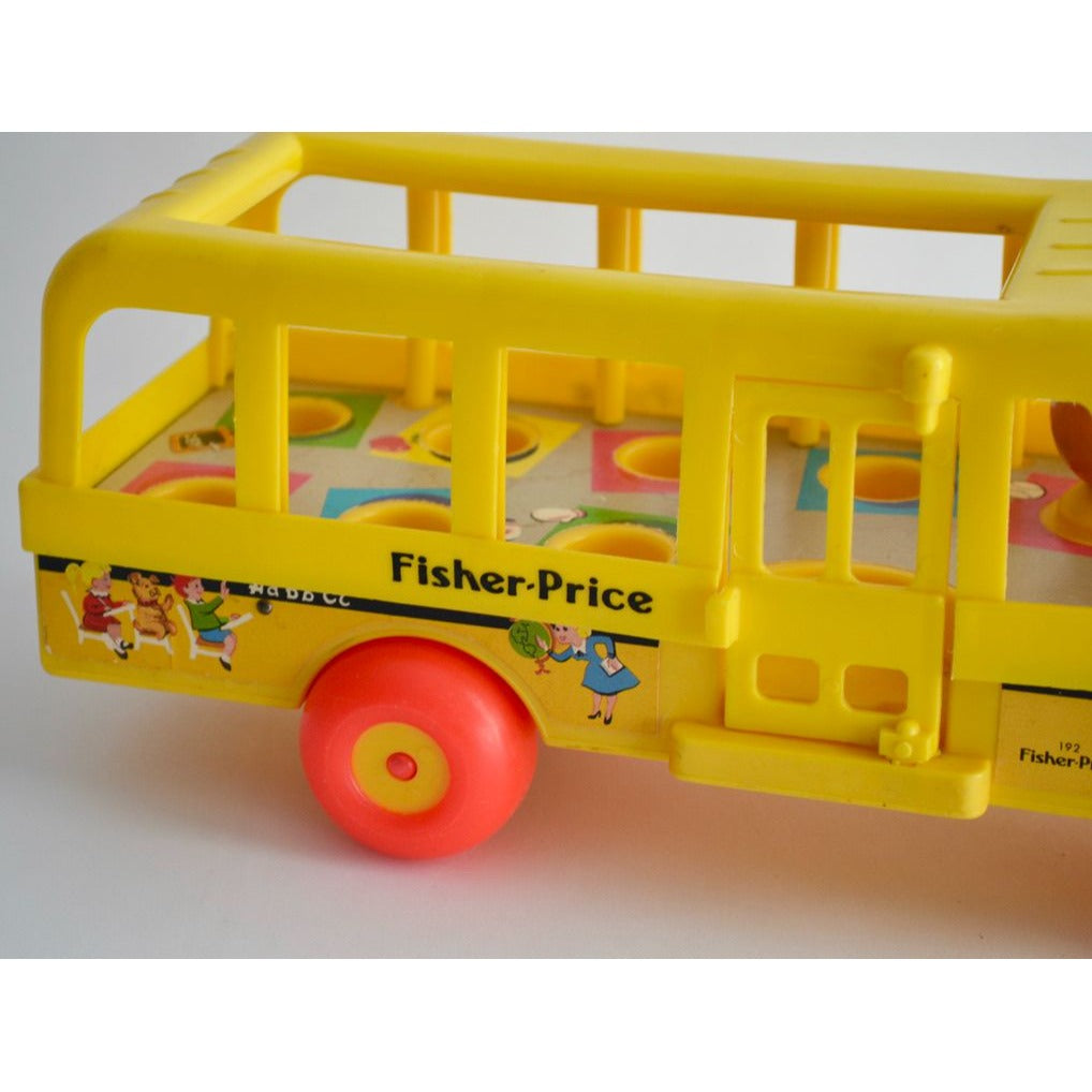 Fisher Price Little People School Bus Pull Toy NO STRING