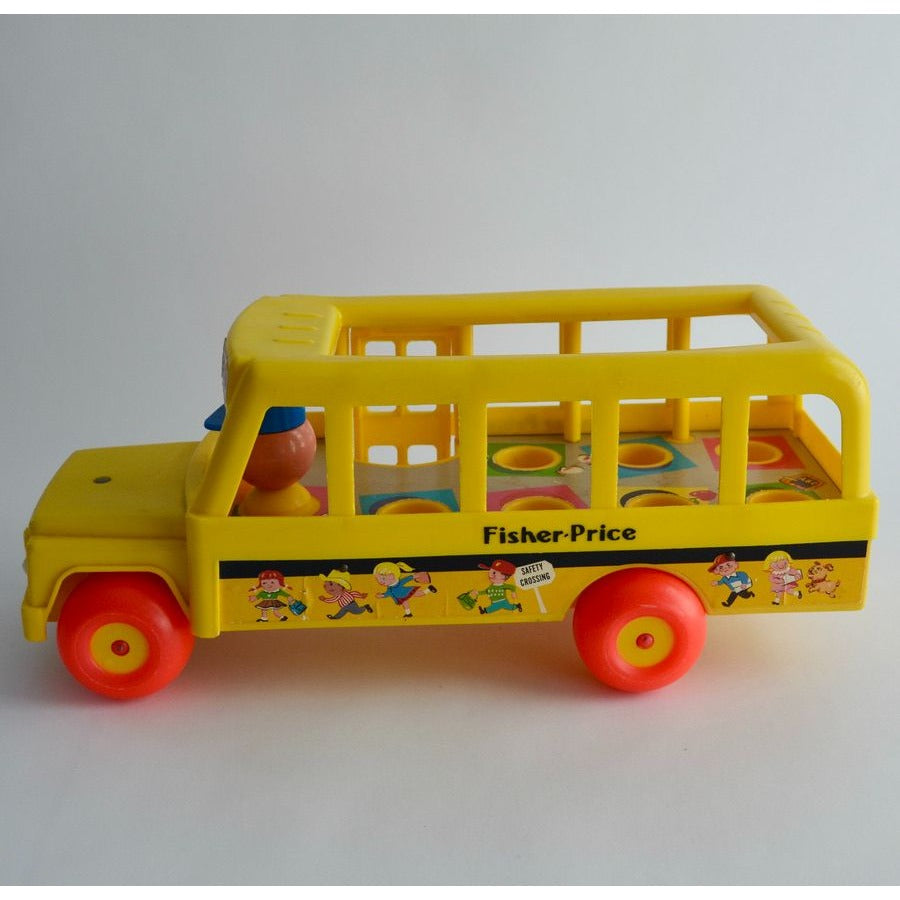 Fisher Price Little People School Bus Pull Toy NO STRING
