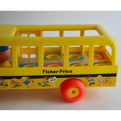 Fisher Price Little People School Bus Pull Toy NO STRING