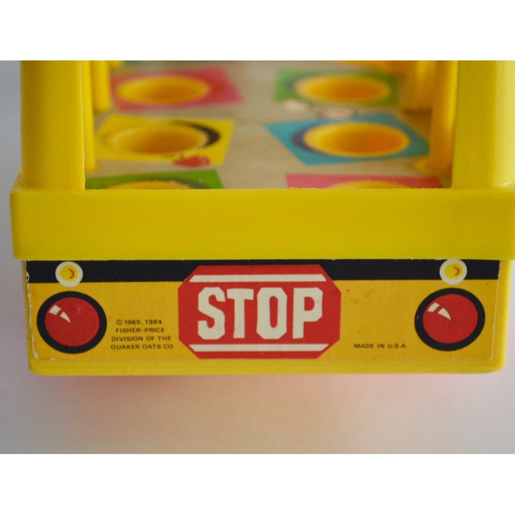 Fisher Price Little People School Bus Pull Toy NO STRING