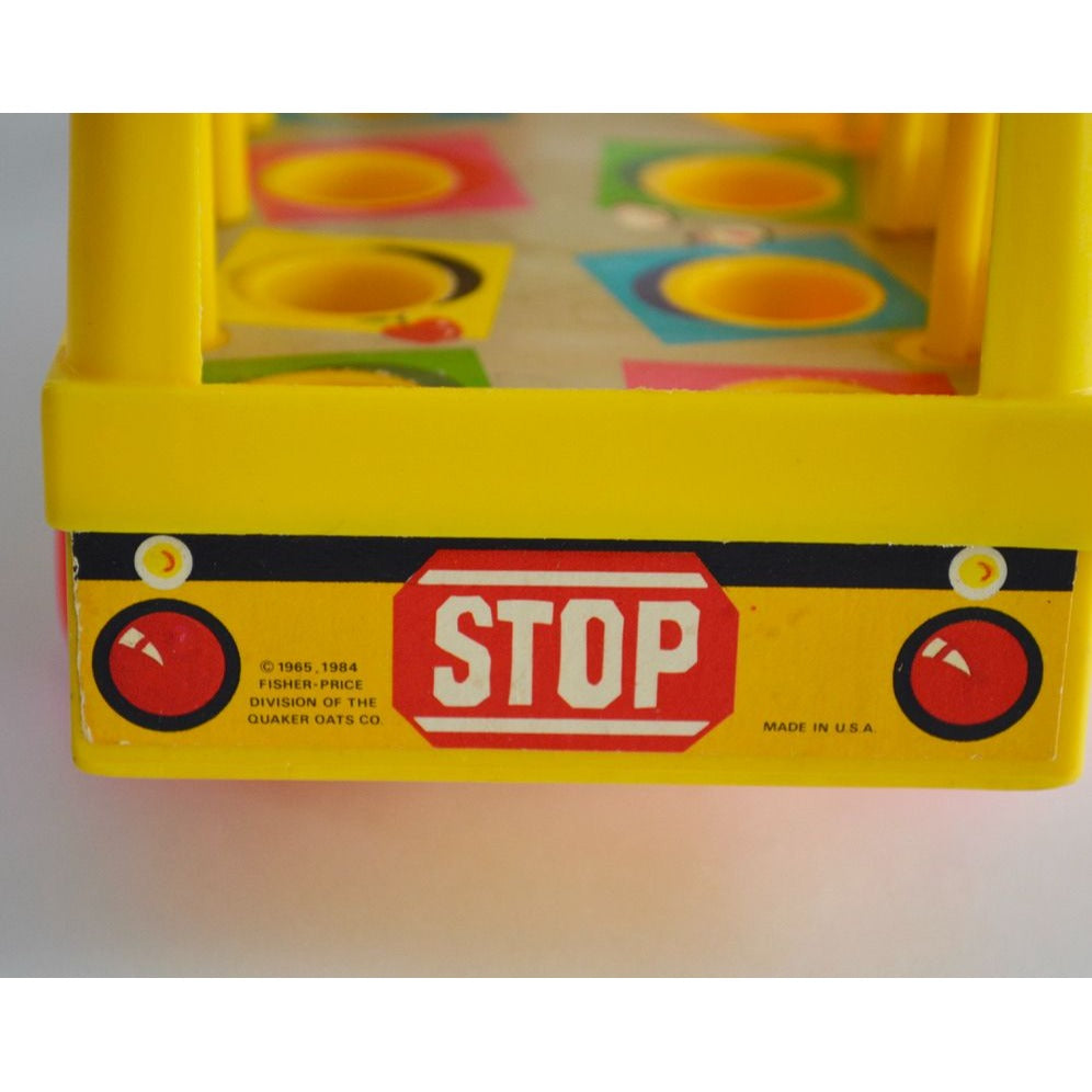 Fisher Price Little People School Bus Pull Toy NO STRING