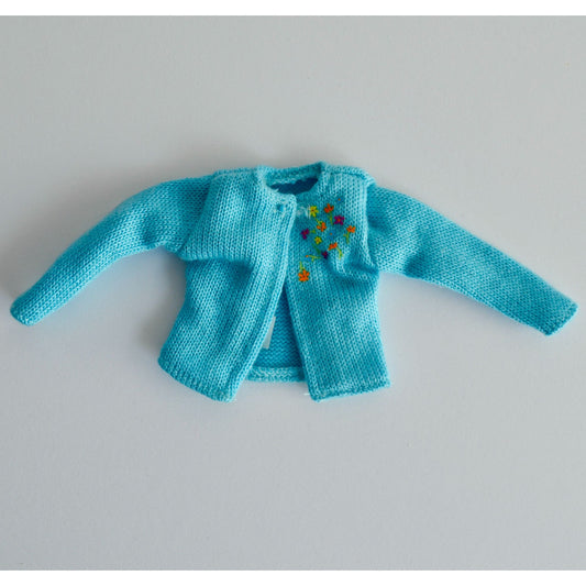 Mattel Barbie Fashion Avenue Blue Floral Sweater Cardigan