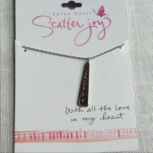 Brand New Thankful Silver Pendant Necklace