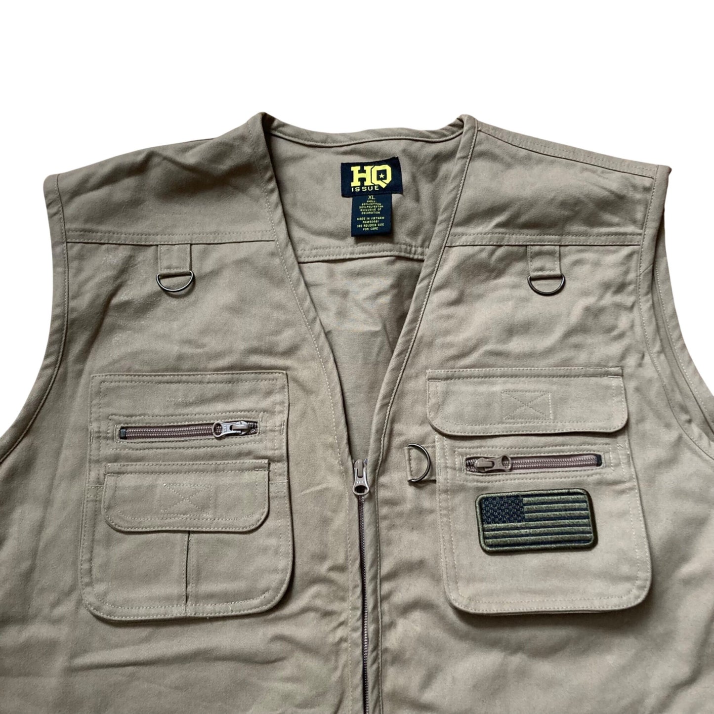 HQ Tan Conceal Carry Tactical Vest Men's Size XL Khaki