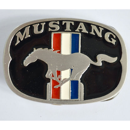 Vintage Mustang Pony Solid Fine Pewter Belt Buckle NEW Unused