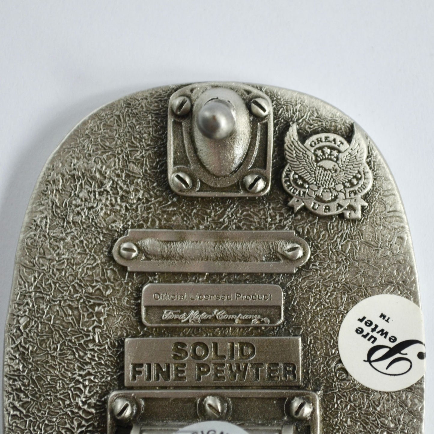 Vintage Mustang Pony Solid Fine Pewter Belt Buckle NEW Unused