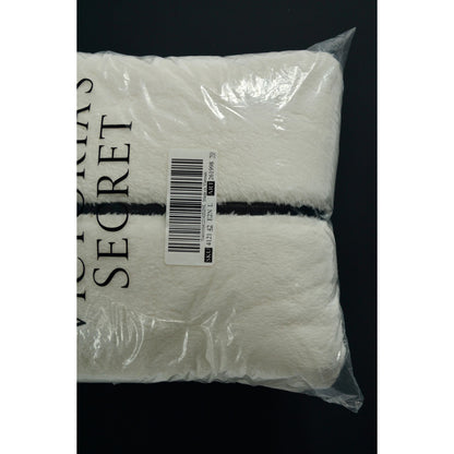 Victoria's Secret Pink Teddy Sherpa Fleece White Jacket Full Zip Large New