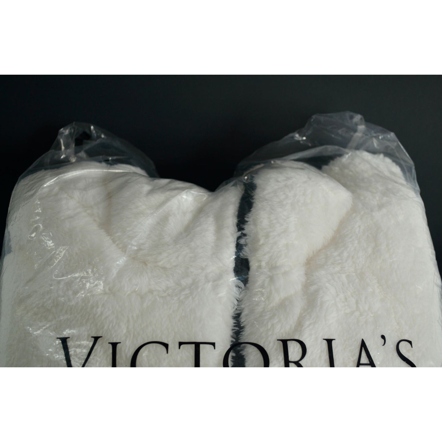 Victoria's Secret Pink Teddy Sherpa Fleece White Jacket Full Zip Large New