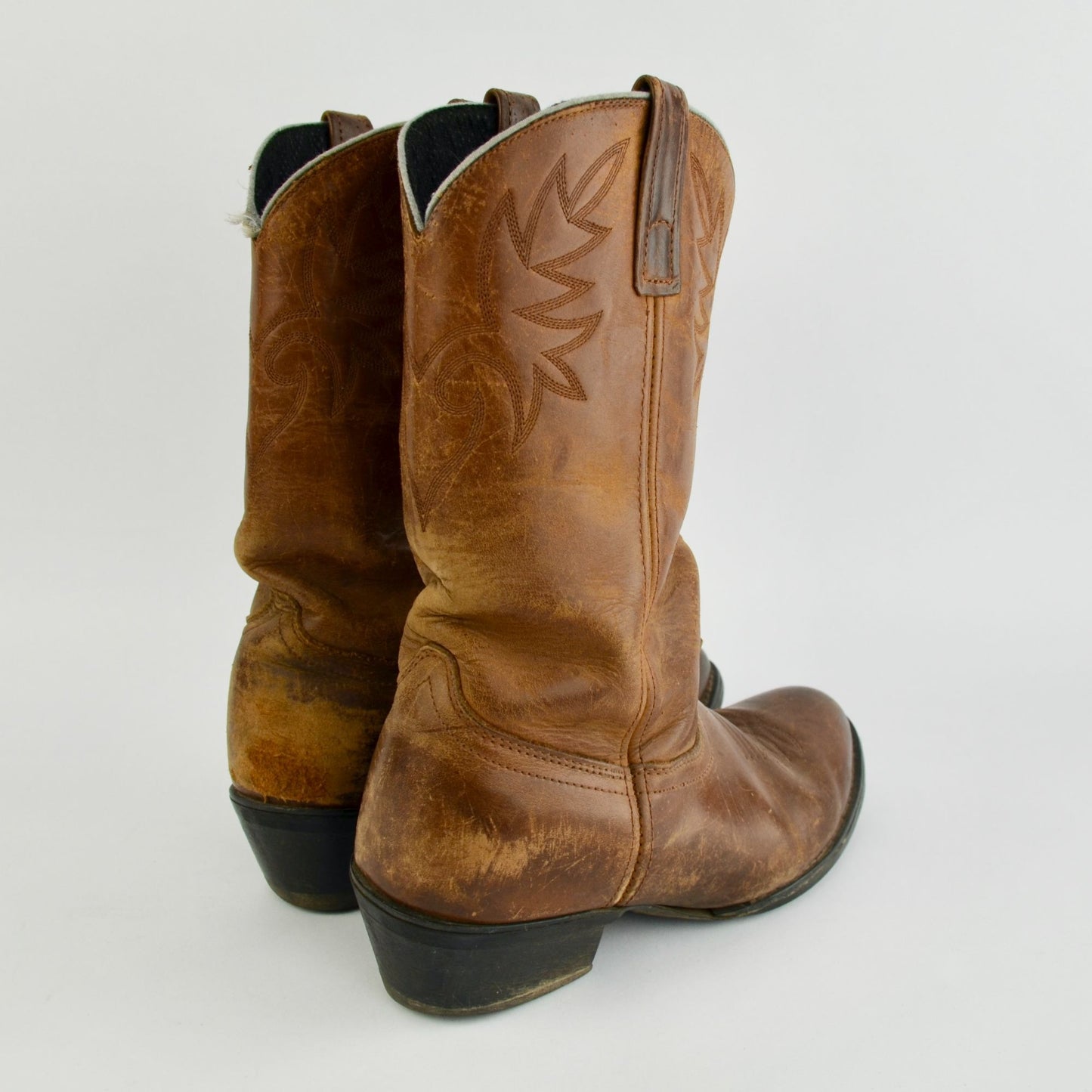Vintage Dingo Men's Brown Leather Cowboy Boots