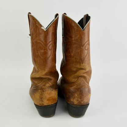 Vintage Dingo Men's Brown Leather Cowboy Boots