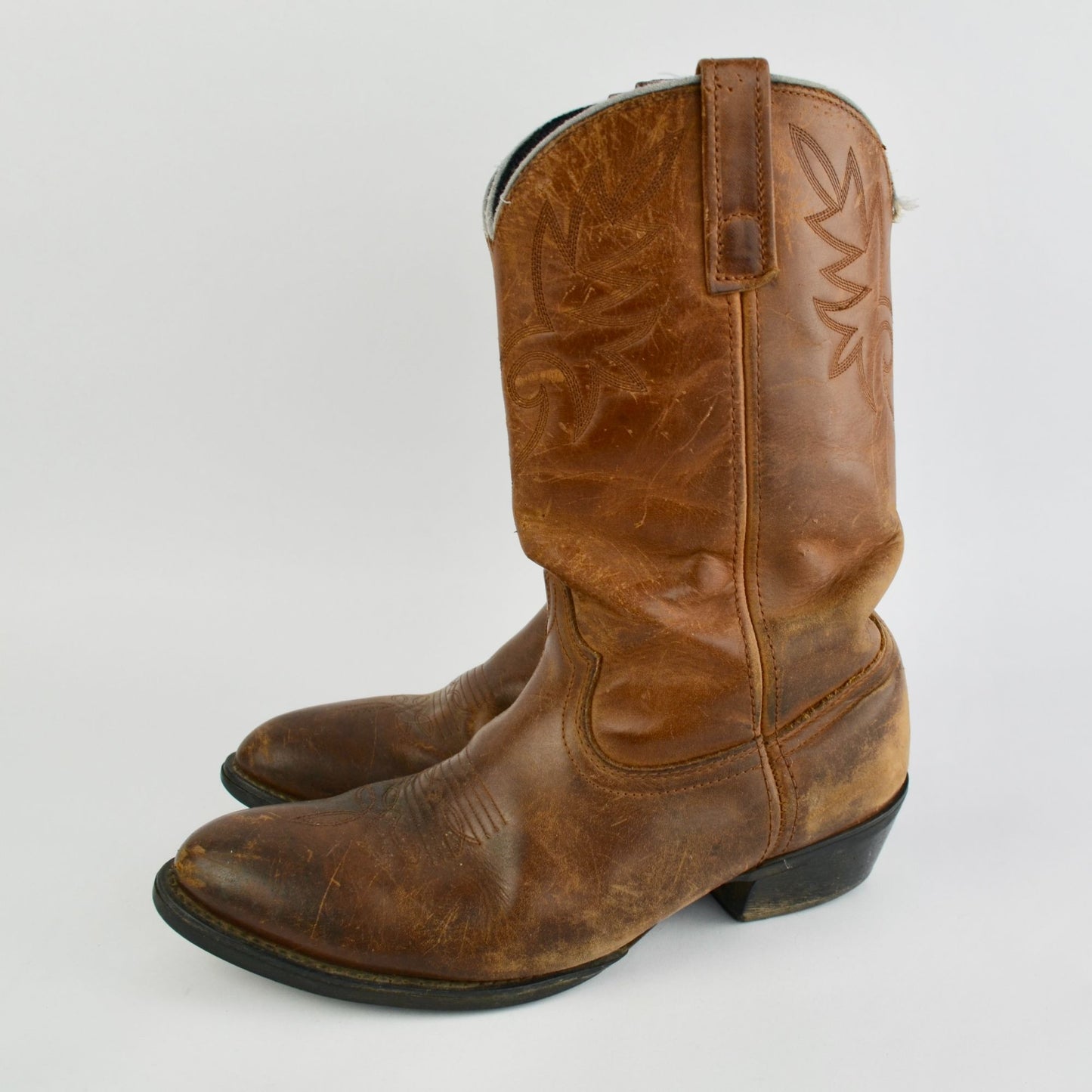Vintage Dingo Men's Brown Leather Cowboy Boots