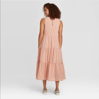 New A New Day Blush Pink Tiered Dress