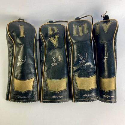 Vintage MacGregor Golf Club Head Covers Leather Kangaroo I II III IV